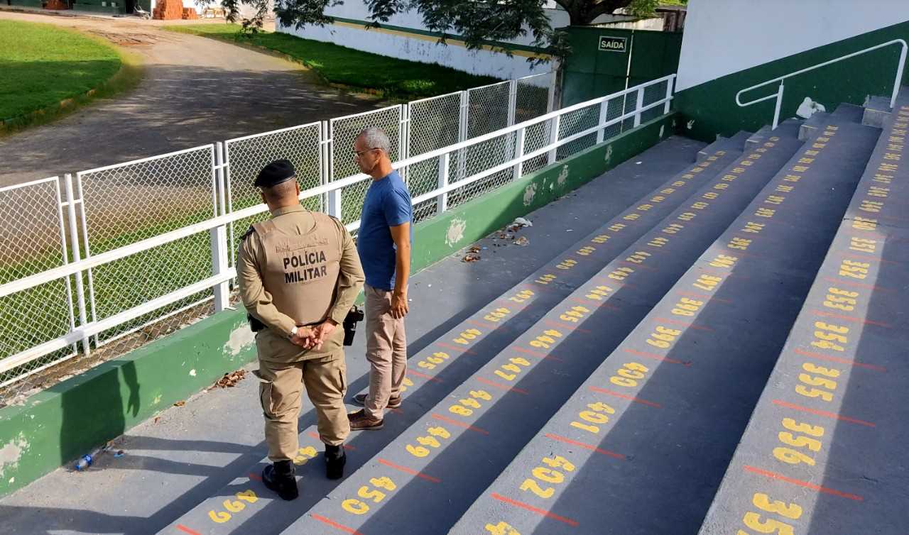Camacã: Polícia Militar faz vistorias no Estádio Ribeirão

